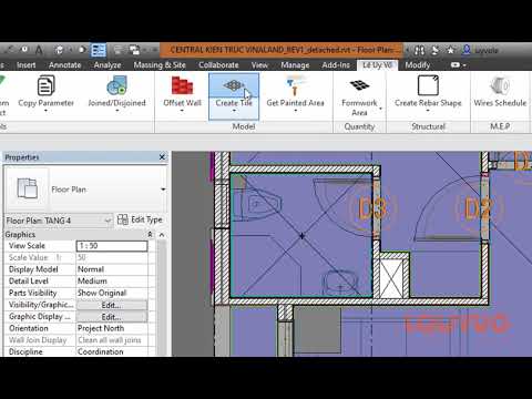 Auto Shop drawing Floor Tiles in Revit