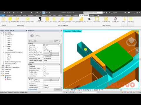 Vẽ vữa cho dầm, khối lượng vữa dầm trong Revit